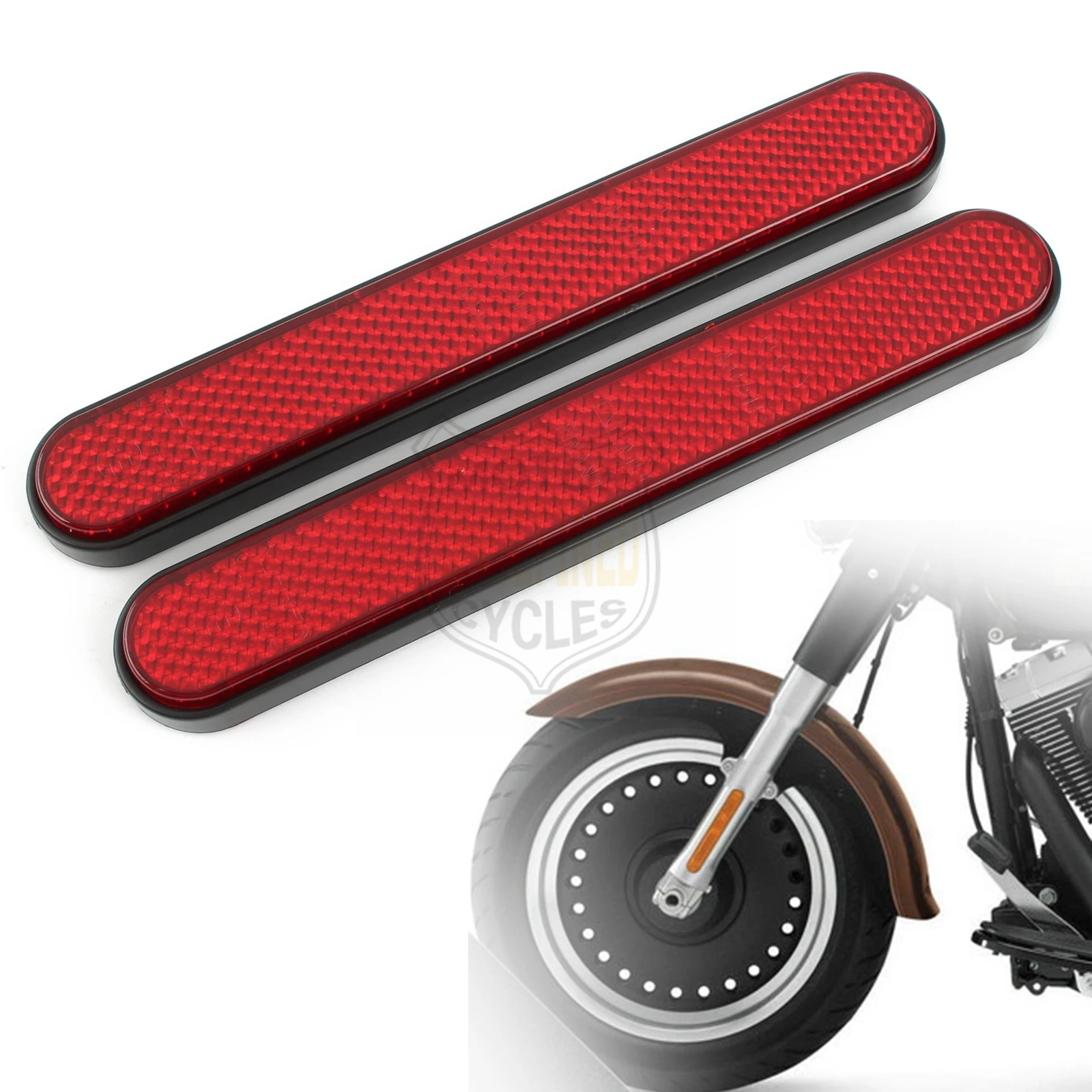 Motorrad Gabel Reflektor Aufkleber Unteren Beine Slider Satteltasche Latch Abdeckung Sicherheit Warnung Für Harley Sportster XL Universal – Detail 7