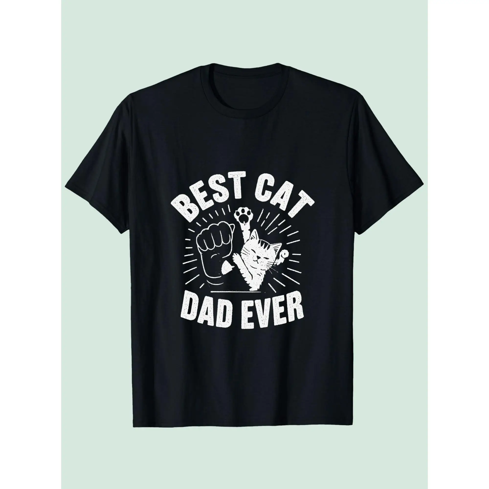 

Best Cat Dad Ever T-shirt Men Women Unisex Funny Slogan Graphic Tee Casual Short Sleeve Pet Lover Gift