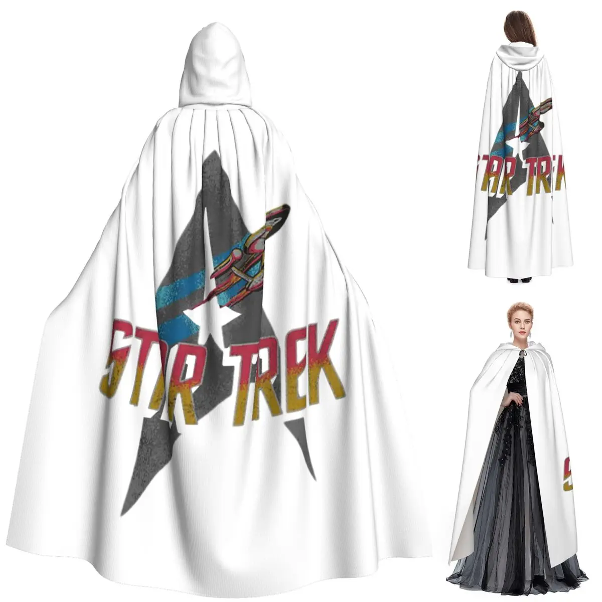 

Звездные пути, научная фантастика, сериал, длинный плащ с капюшоном, средневековый костюм ведьмы, накидка для косплея, накидка на Хэллоуин, вампир, для взрослых, унисекс