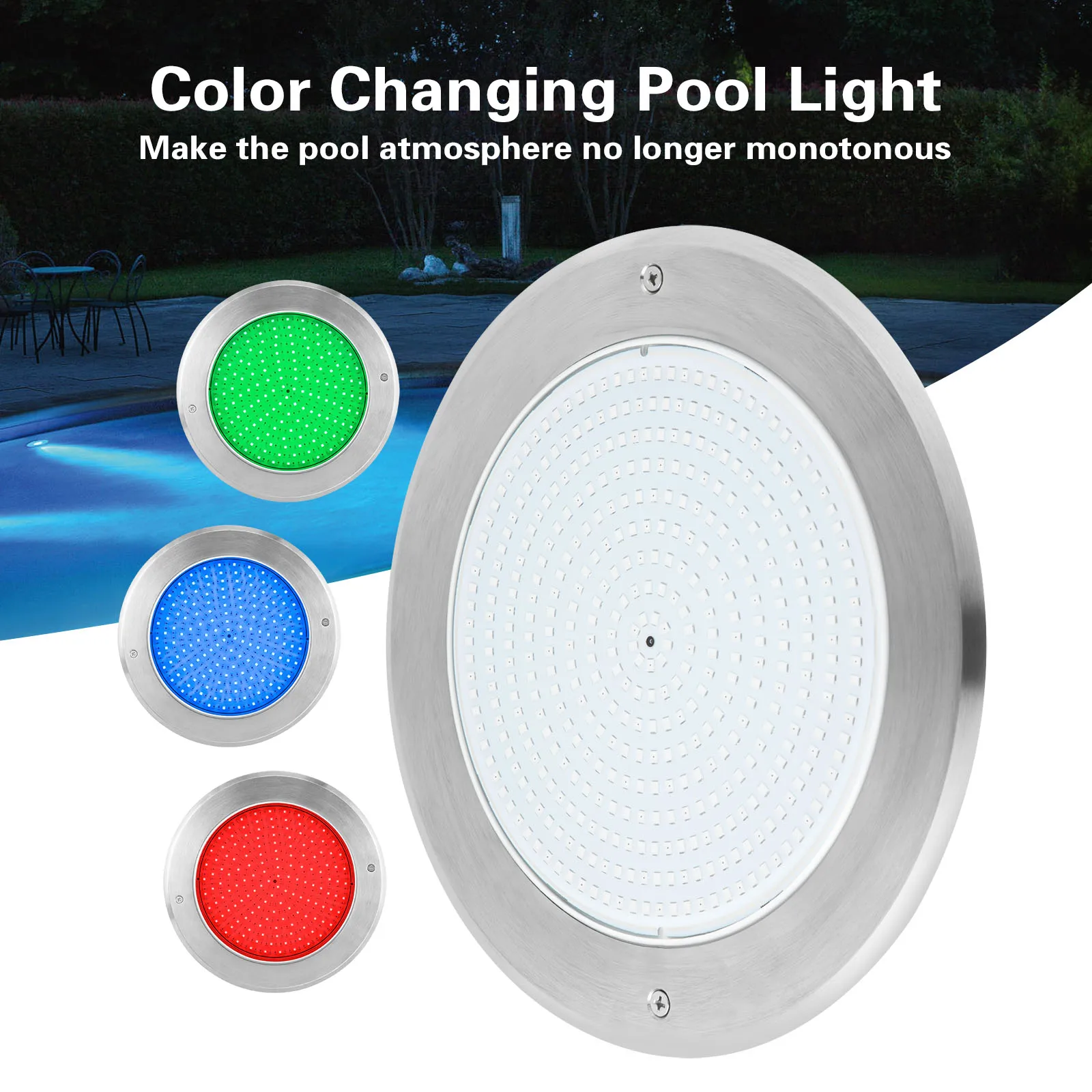 Lampe de Piscine LED Ultra Fine en Acier Inoxydable, Étanche, 35 Watts, 316 Rang