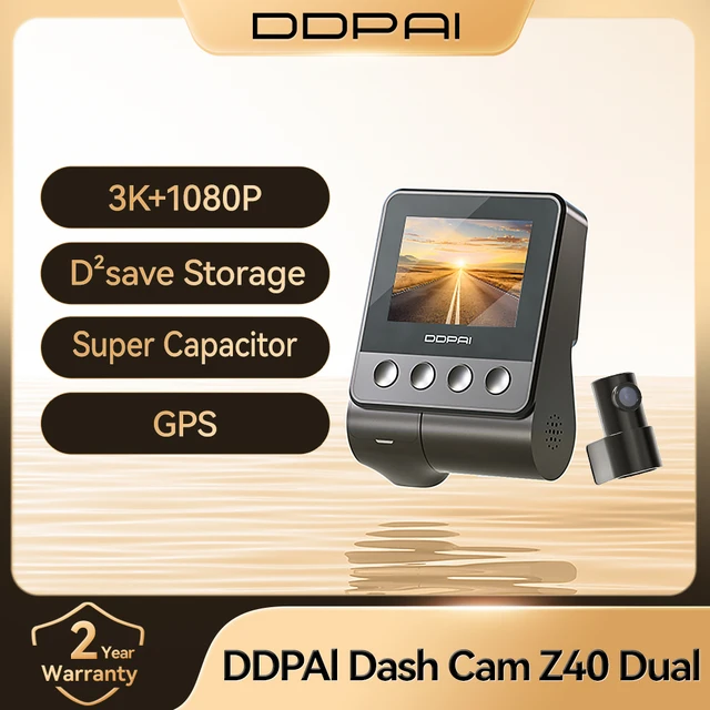 DDPAI Z40 Kamera samochodowa Rejestrator Sony IMX335 1944P HD Wideo GPS Śledzenie 360 Obrót Wifi DVR 24H Ochrona parkingowa