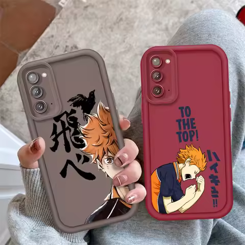 Haikyuu volleyball fly Phone Case For Samsung Galaxy S25 S24 S23 S22 S21 S20 Ultra Plus FE 5G Eye Ladder Soft TPU Cover