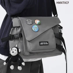 Kadın omuz Crossbody çanta japon büyük tuval çantası öğrenci için yeni naylon bez Unisex genç gizli sakli konusmalar Handba