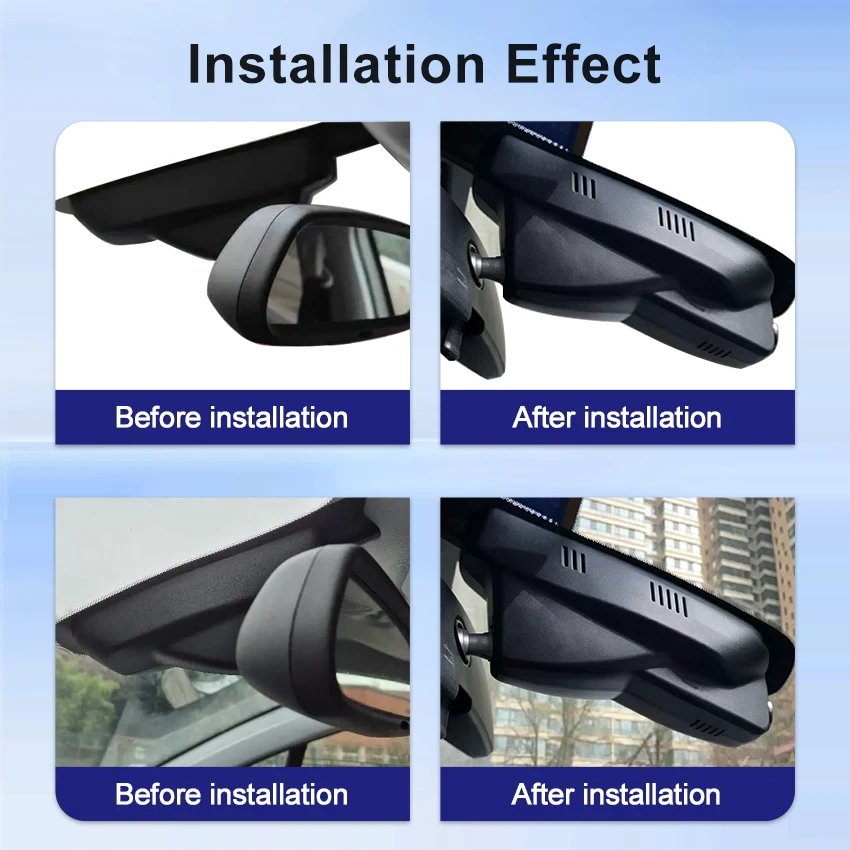 Video Recorder Night WiFi APP Visio 4K UHD Plug and Play Car DVR Dash Cam Camera for Peugeot 2008 A94 2013–2018