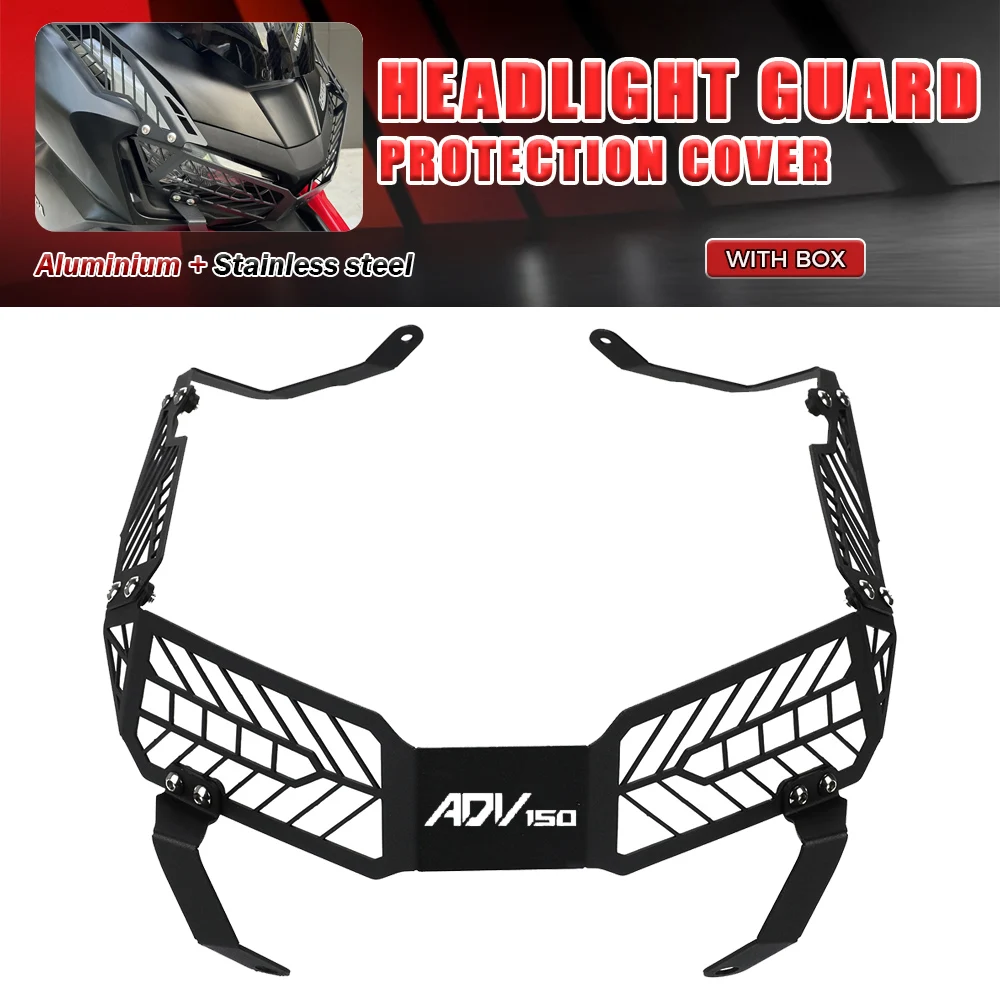 

For HONDA ADV 150 160 ADV160 Motorcycle Headlight Headlamp Grille Shield Guard Cover Protector ADV150 2020 2021 2022 2023 2024
