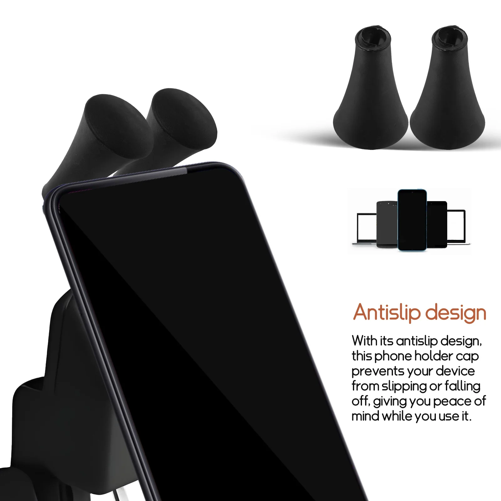 

4pcs Silicone Phone Bracket Cap Thickened Rubber Tip For Motorcycle Phone Stand Holder End Cap Replacement Tubing Post Cover