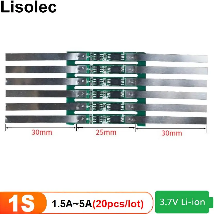 1S 18650 21700 BMS 1.5A 2A 3A 3.5A 5A تهمة التفريغ حماية المجلس 3.7 فولت ليثيوم أيون يبو بطارية شحن لوحات 10 قطعة/الوحدة