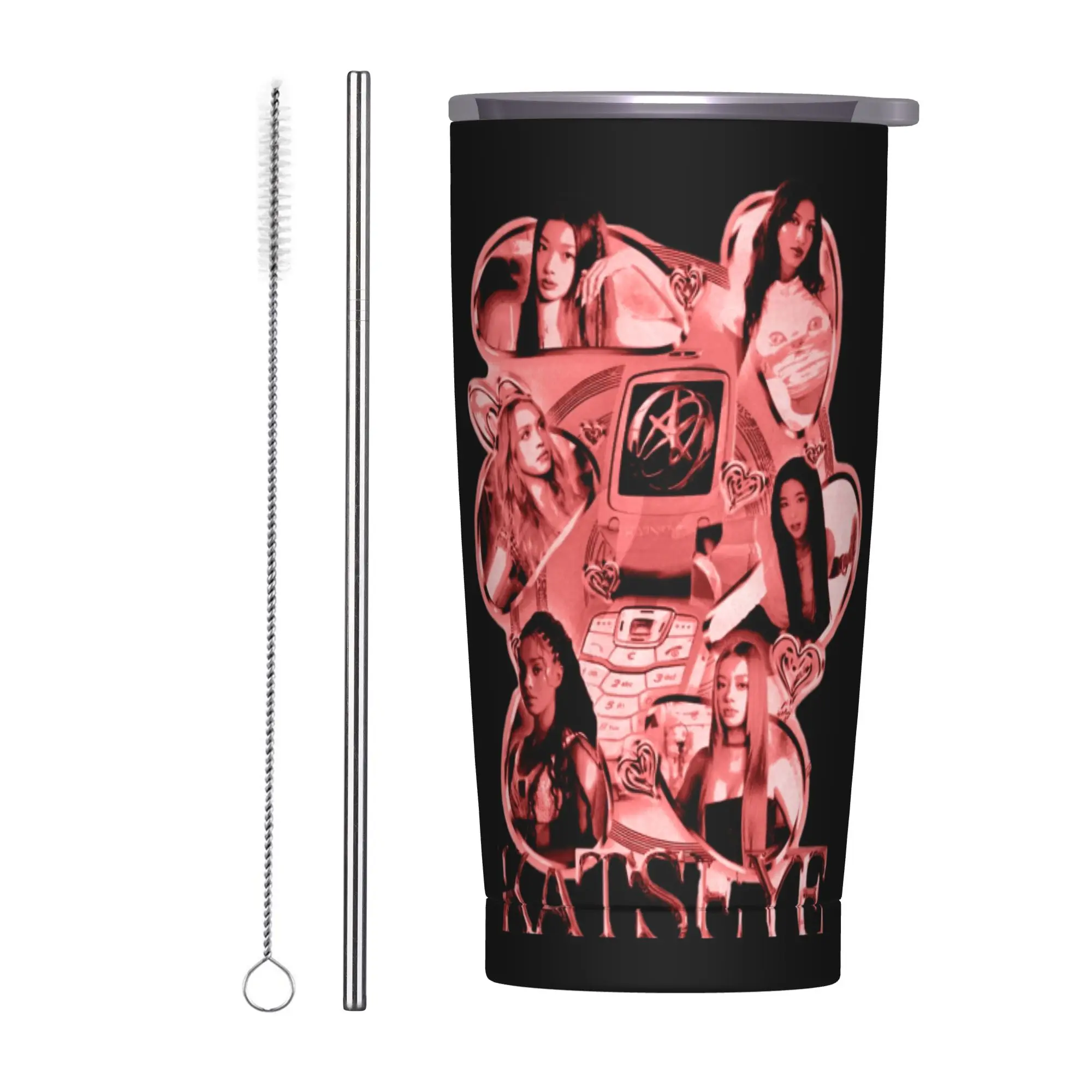 Stainless Steel Tumbler Katseye Kpop Girl Group Coffee Mug  Insulated Cold and Hot Car Mugs Travelist Water Bottle