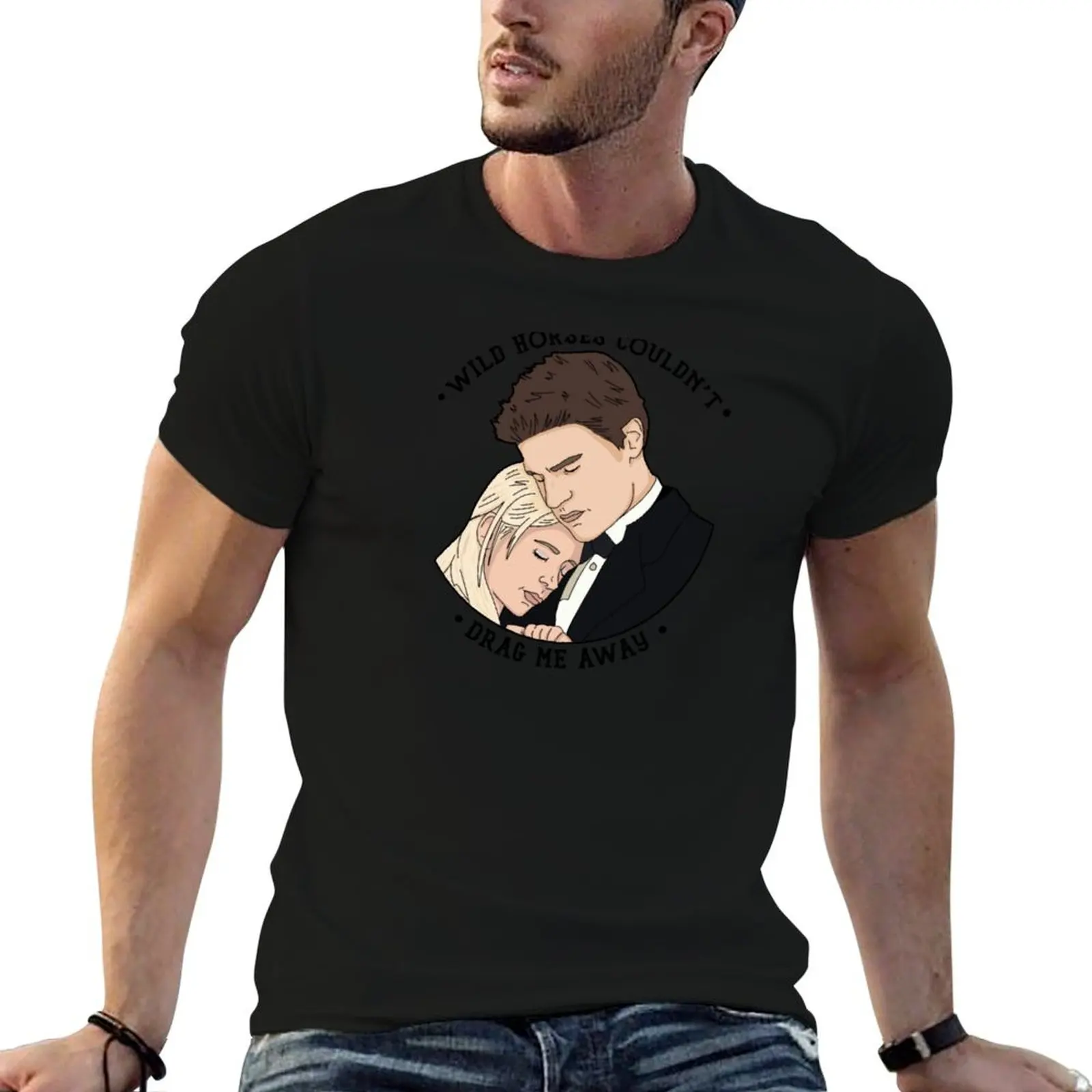 Buffy & Angel Wild Horses BTVS T-Shirt Casual All Match Tee Shirt for Men