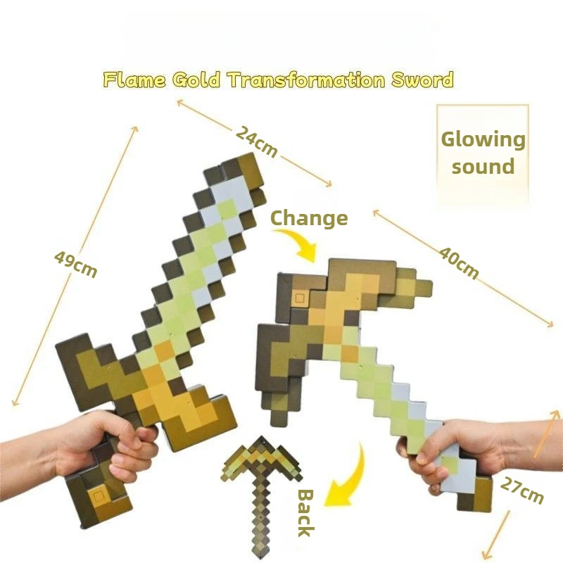 6 أنواع من نموذج سيف التفاعل المعركة، نموذج لعبة دمية الحركة يمكن أن ينبعث الضوء والصوت، لعبة مجسمة هدية عيد ميلاد للأطفال