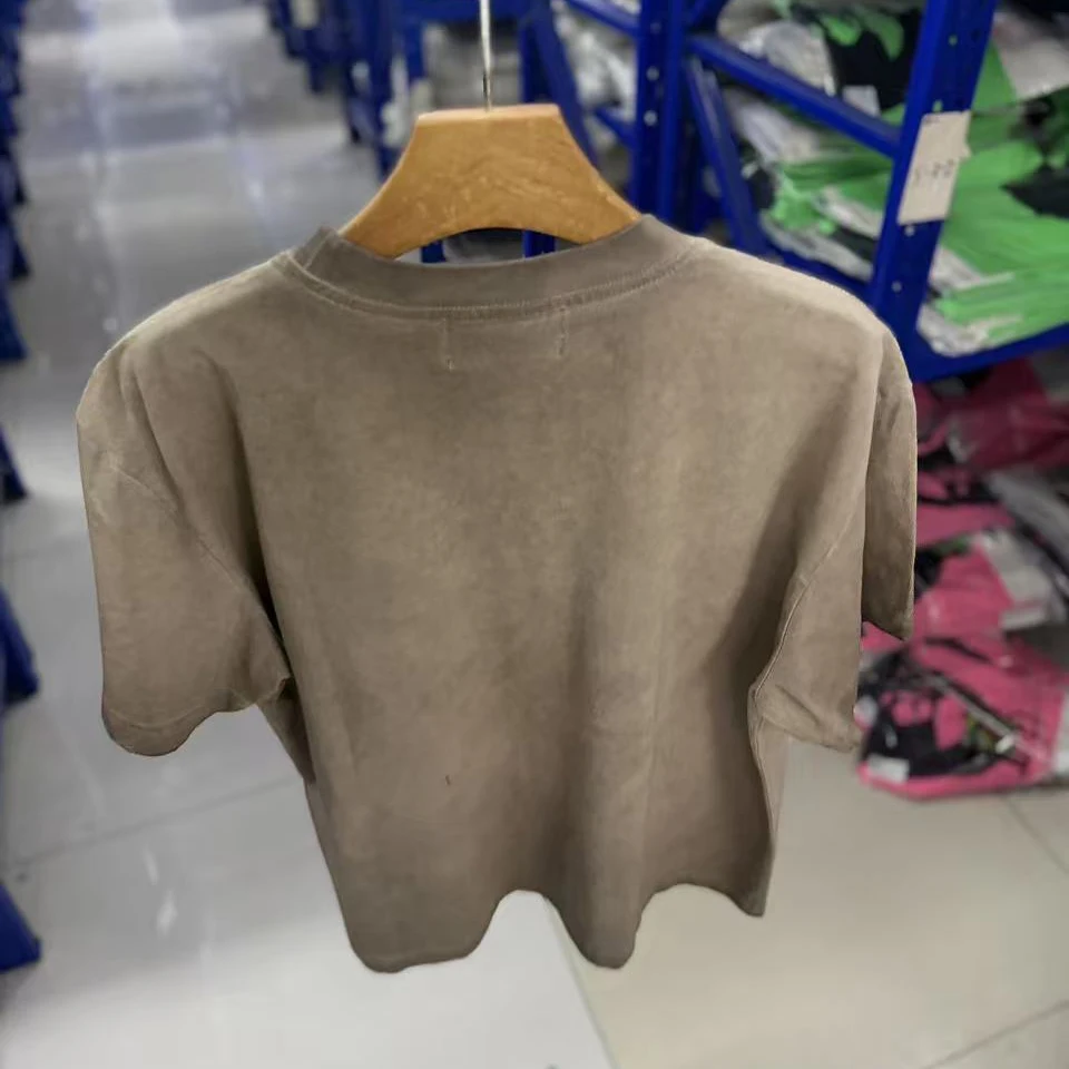 American Trend Brand SATOSHI Classic Vintage Print T-shirt New High Street Fashion Style Short-sleeved for Both Men and Women