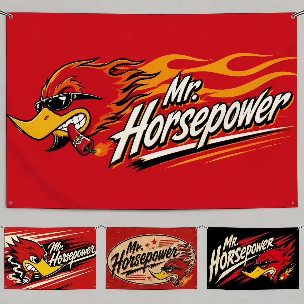 Mr.Horsepowers Clay Smith Cams Flags Flags Minimalist Fabric   Outdoor Garden Banner Hanging Sign for Shop Home Decor