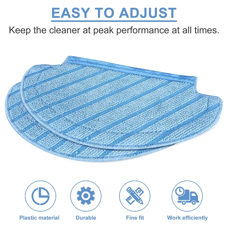 

FSLH 10Pcs Mop Cloth Cleaning Pads For Ecovacs Deebot Ozmo 920 950 N8/T5/N5/N5S Series Vacuum Cleaner Parts Washable