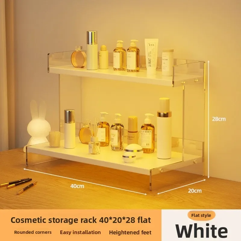 Boîte de rangement pour cosmétiques modernes, étagère de salle de bain de bureau, étagère de rangement pour comptoir.