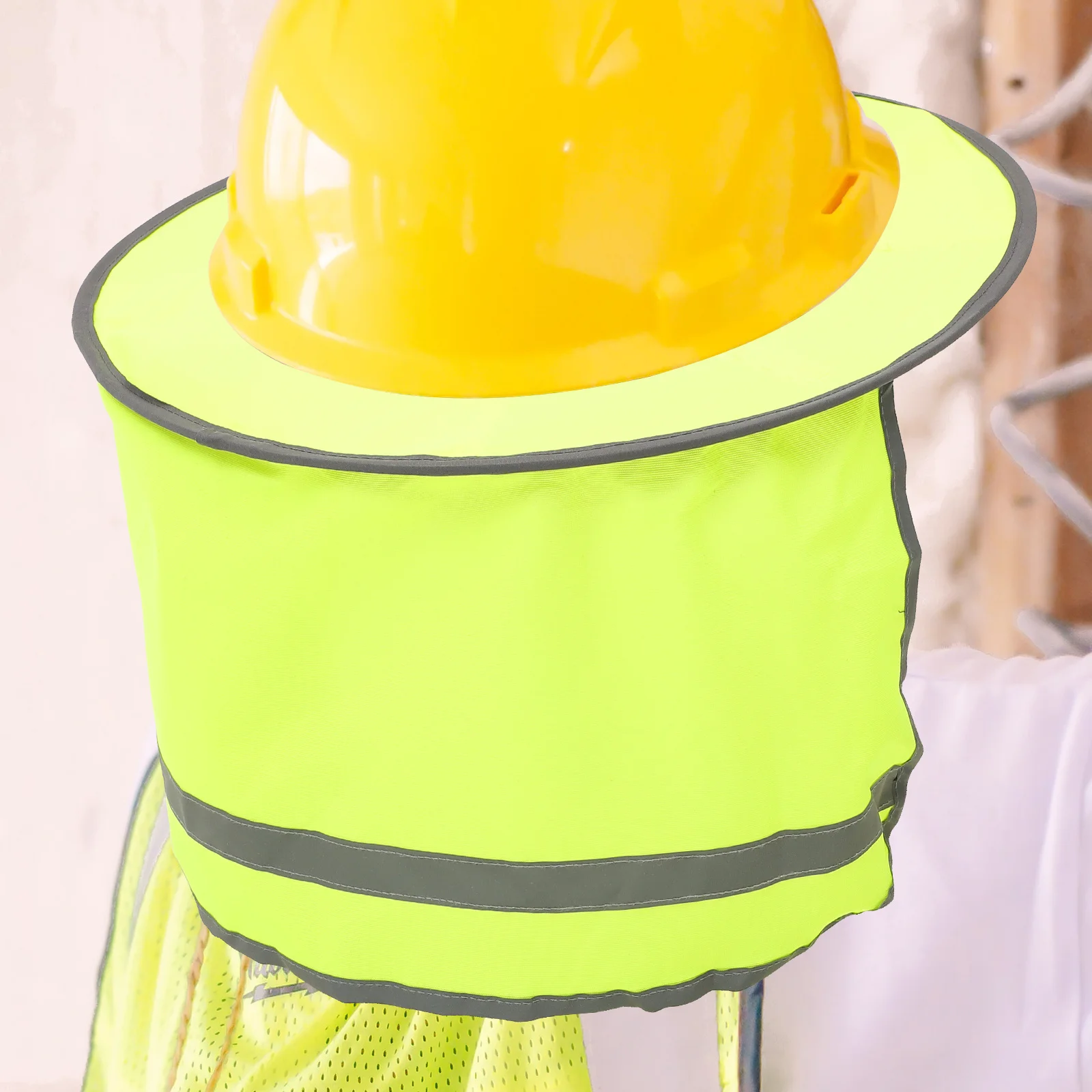 

Hard Hat Sun Shade Full Brim Neck Protection Visor For Construction Workers Outdoor Safety Hat Uv Reflective Foldable