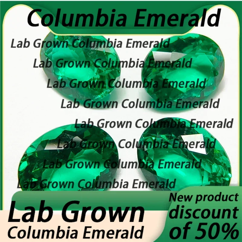 

Top Lab Grown Columbia Emeralds Oval Shape 3x4mm Gemstone for Diy Jewelry Pendant Bracelet Making Materials Selectable Certifica
