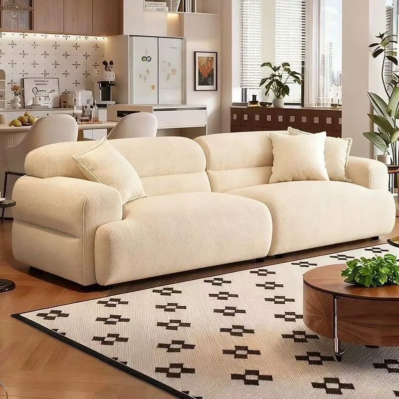 

Sofa Fabric Living Room Size Modern Simple Premium Flannel Sofa Others