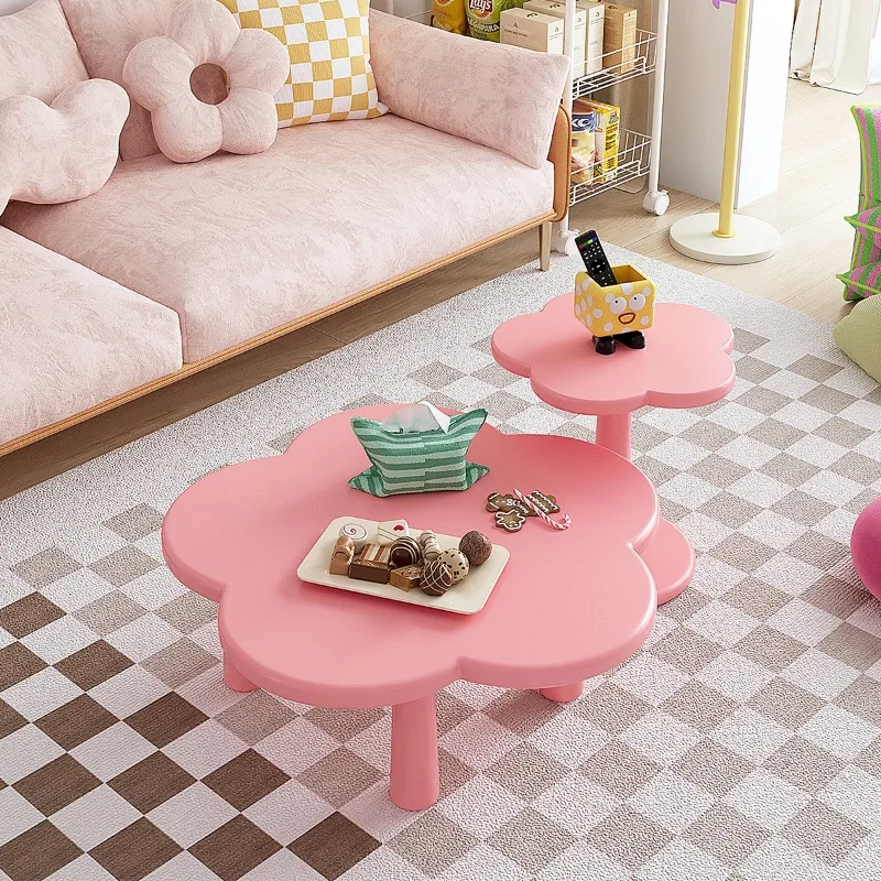 Dopamine Living Room Coffee Tables Cream Aesthetic Side Table Modern Home Decor Accent Table for Sofa Minimalist Home Furniture