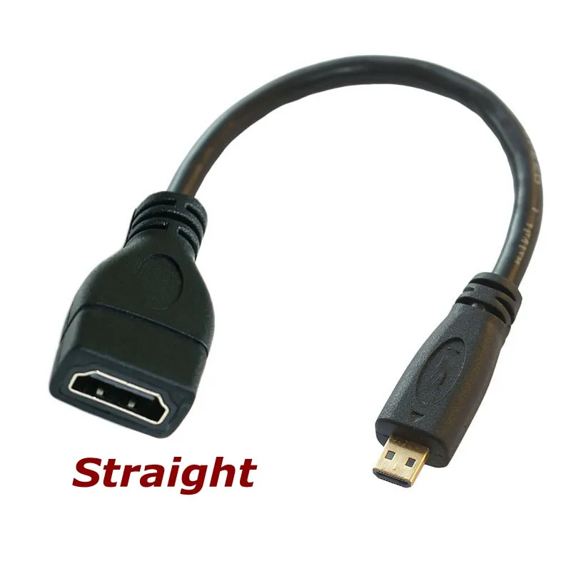 15cm 90 Degree Right Angle Micro HDMI-compatible Male to Female HDMI-compatible HD Cable for Digital Camera Monitor TV