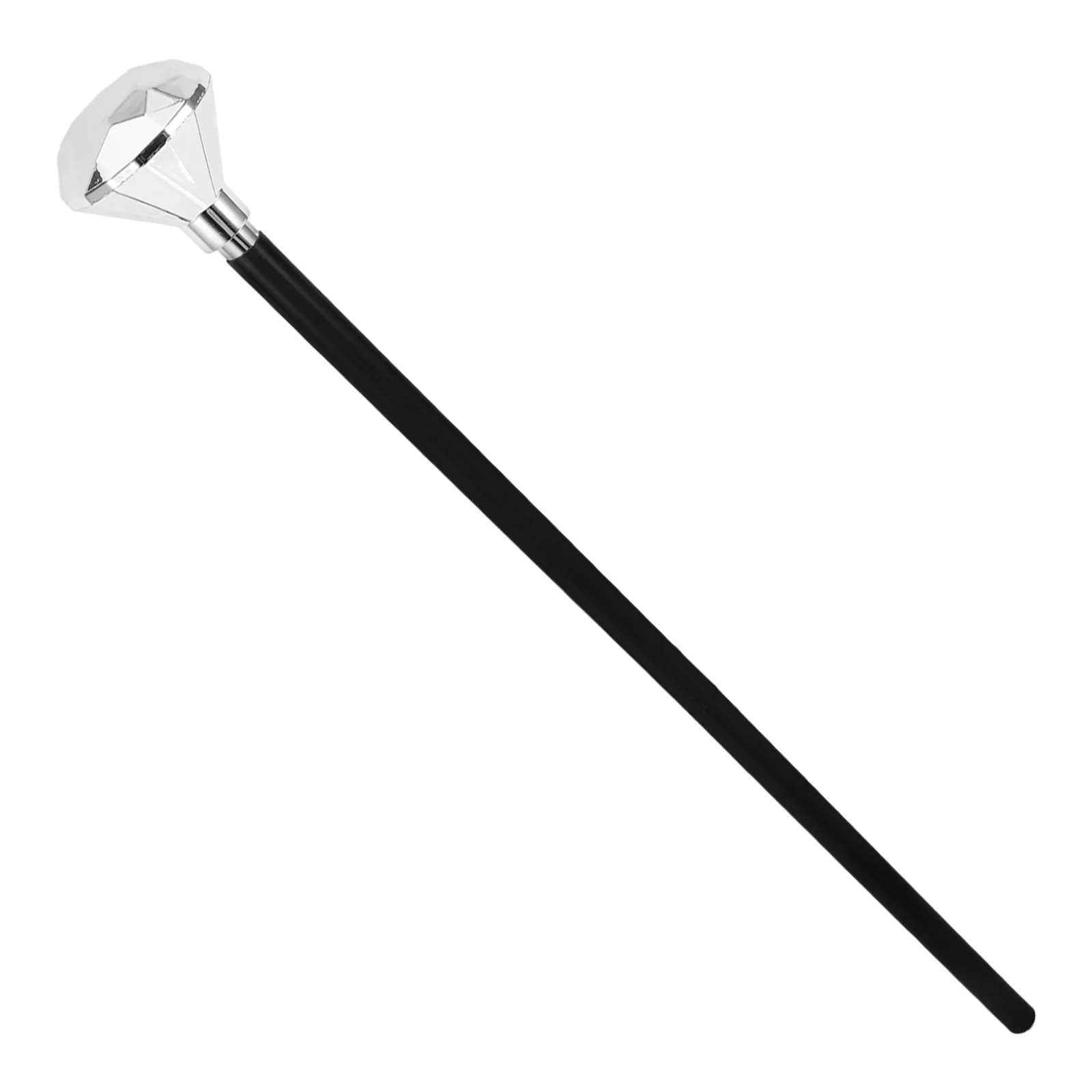 

Gem Scepter Staff Silver Abs Halloween Cane Prop cosplay accessory party decoration decorative cane masquerade fancy