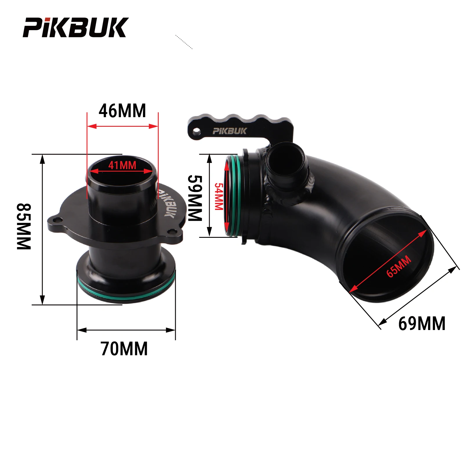 PIKBUK EA888 Gen3 1.8 2.0T Auto-Turbo-Einlass-Upgrade-Rohre Auslassrohr für Mk7 Skoda Octavia 1.8t Audi S3 8v – Detail 7