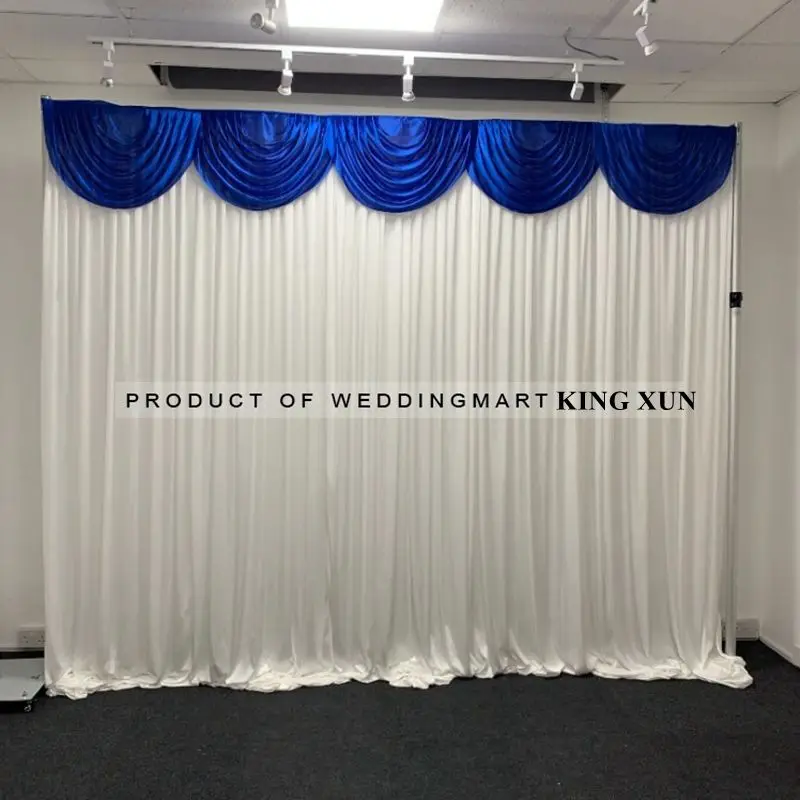 الجليد الحرير الزفاف خلفية الستار ، مرحلة الخلفية ، صور بوث ، عرض الطفل ، الحدث الطرف الديكور ، 3x3m