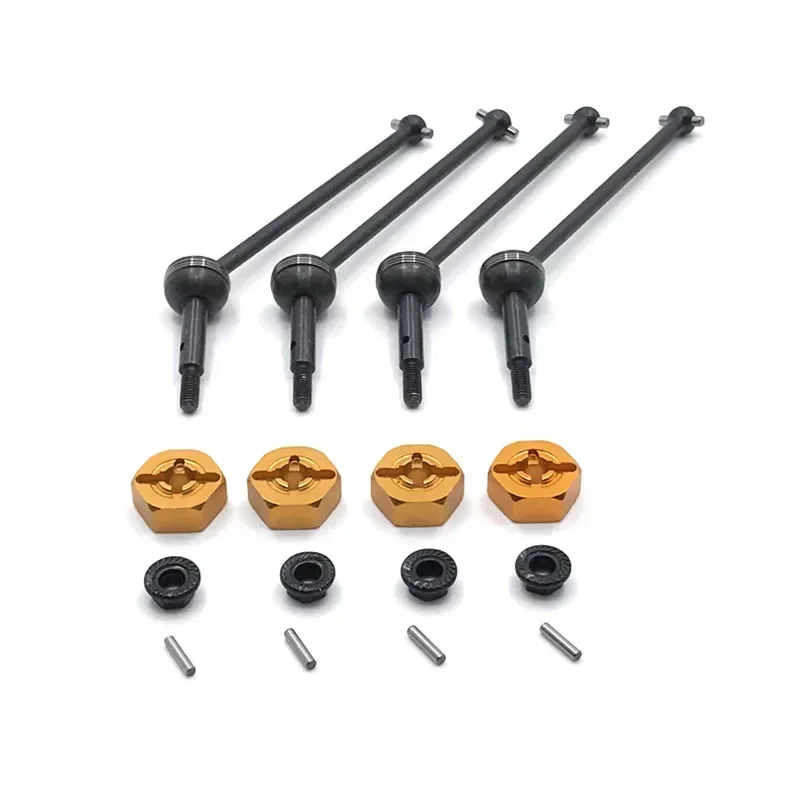 WLtoys 144001 144002 124016 124017 124018 124019 piezas de mejora de Metal de coche RC antes y después del acoplamiento Hexadecimal CVD