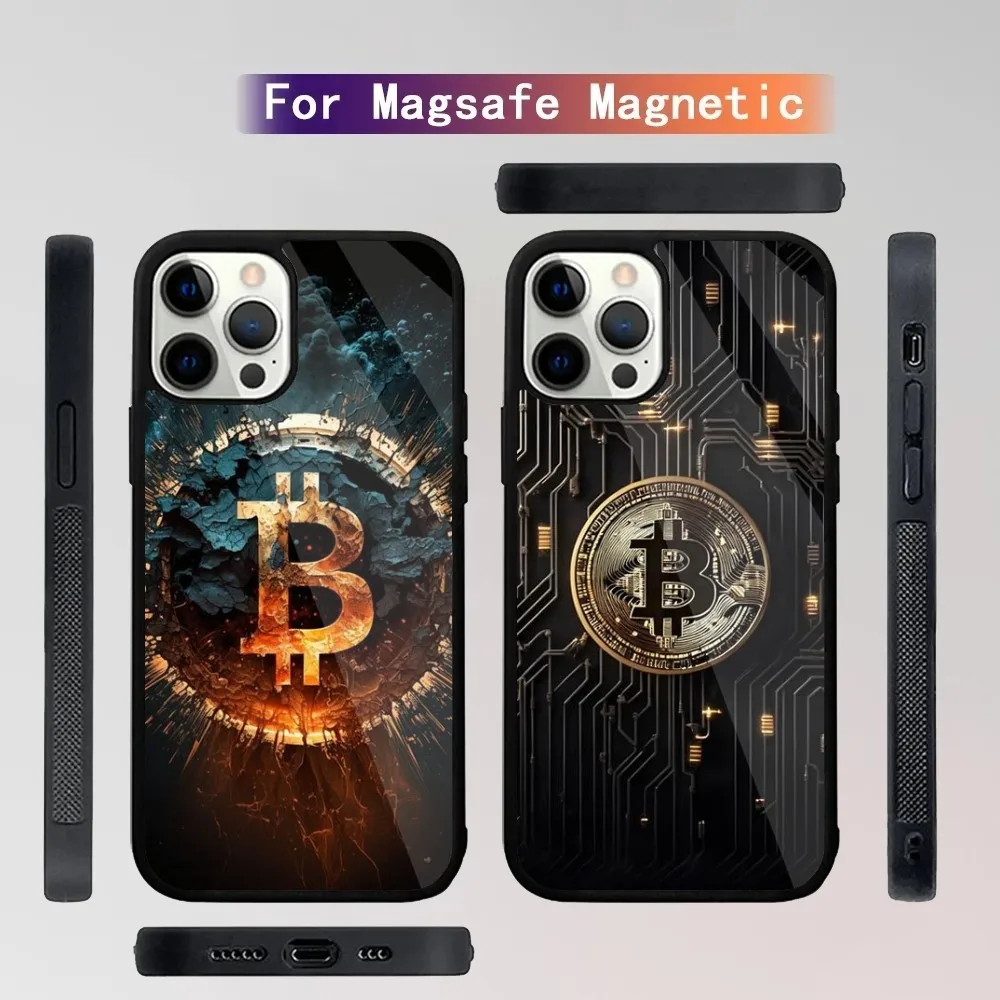 B-Bitcoin    Phone Case For iPhone 15,14,13,12,11,Plus,Pro,Max Mini Magsafe Magnetic Wireless Charging