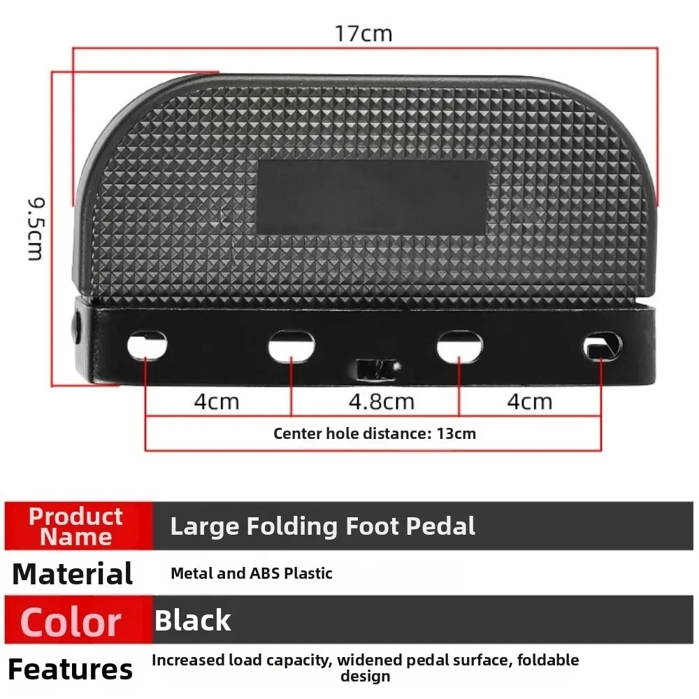 1Pair 20-25mm Clamp Electric Vehicle Pedal with Added Bumper Pedals Foldable Modification Heavy Duty