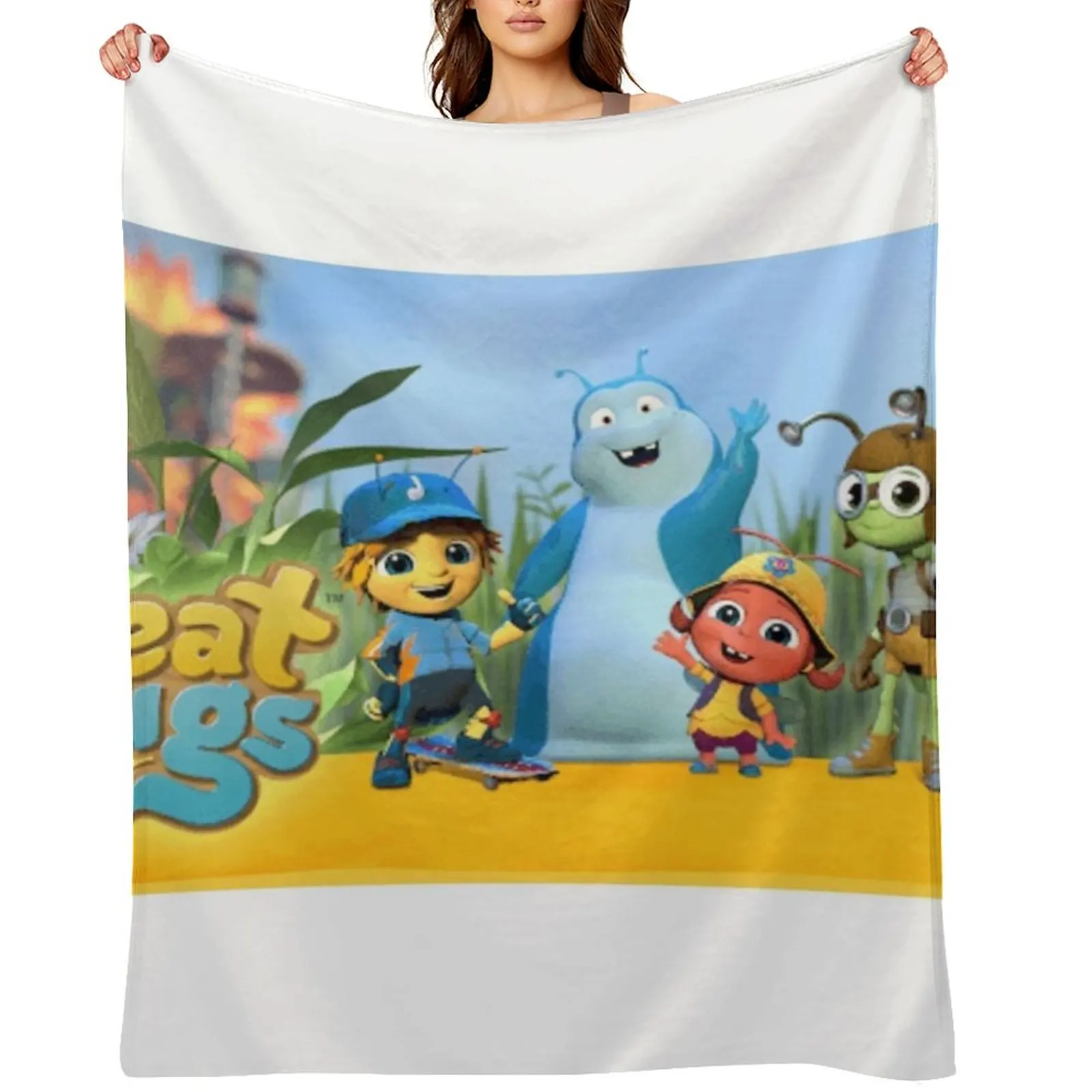 

Beat Bugs Throw Blanket Soft Plush Plaid Plush Picnic Nap Blankets