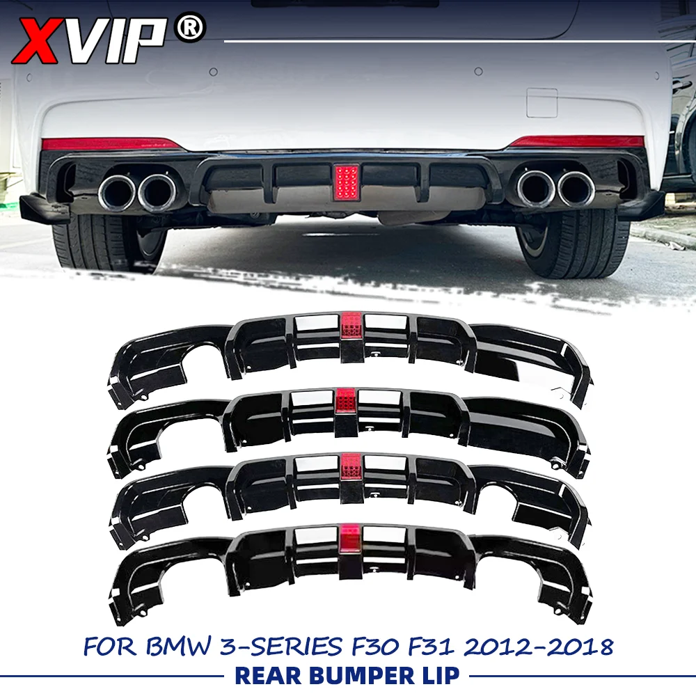 

XVIP Glossy Black MP Style Rear Bumper Lip With LED For BMW 3-Series F30 F31 2012-2018