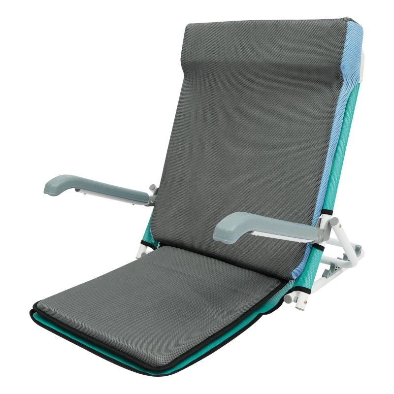

Adjustable Portable Folding Lifting Bed Backrest Lazy Sofa for Reading Seat Living Room Floor Sitting Lake Blue Grey