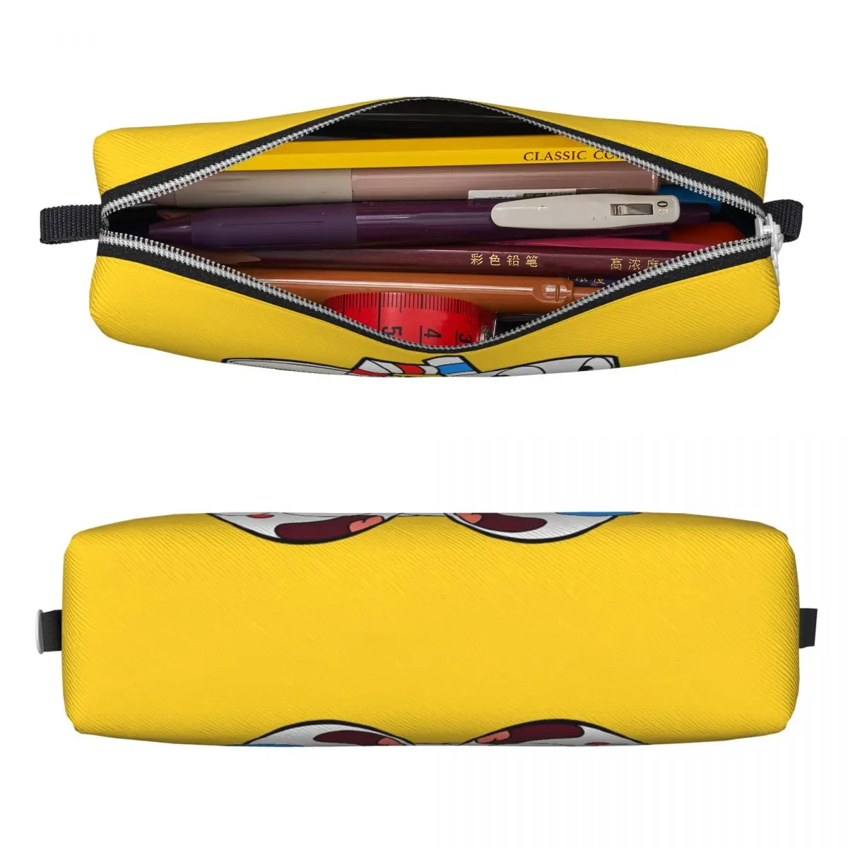 Mugman Chi Head Trousse à crayons classique, boîte à stylos de jeu, grand sac de rangement pour enfants, étuis à crayons pour étudiants, cadeaux scolaires