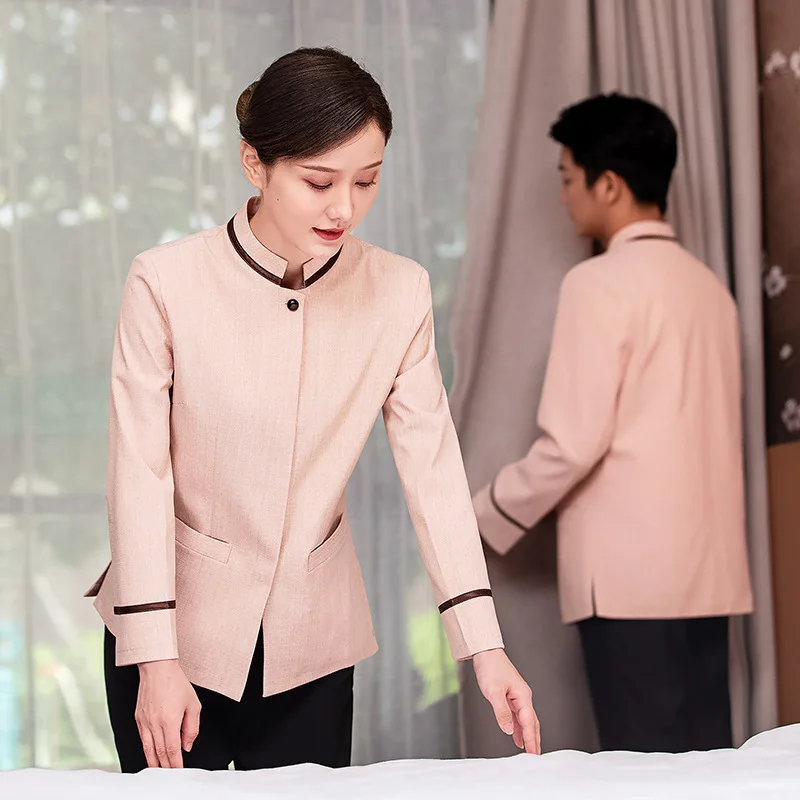 Hotel Schoonmaak Service Uniform Lange Mouw Pa Tante Ober Werkkleding Gastenkamer Schoonmaak Herfst-En Winterkleding