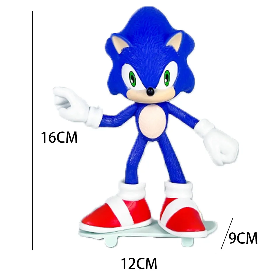 인기 판매 게임 캐릭터 슈퍼 소닉 마우스 플라잉 마우스 PVC 피규어 샤타너 크루즈 애니메이션 인형 트렌디 장난감 책상 장식 선물
