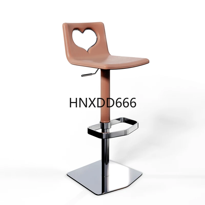 

Light luxury bar chair Household stainless steel lifting bar chair