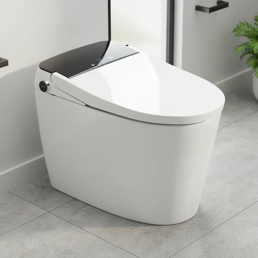 High Quality Floor Mounted Ceramic Intelligent Smart Toilet With Concealed Plastic Water Tank