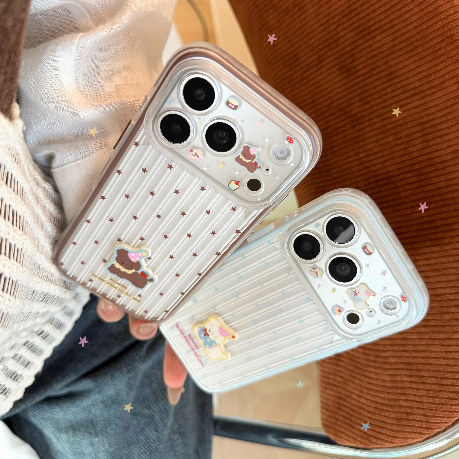 Korean Full Screen Stars Patte - огляд і ціна Clear Shockproof Bumper Case