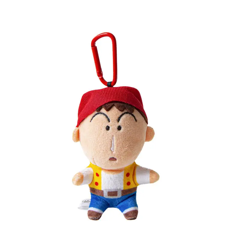 Crayon Shinchan Pirate Style Fluffy Plush Pendant Anime Stuffed Doll Bag Clip Cute Creative Decor Gift for Daily Backpack Use