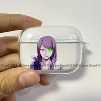 Funda de silicona suave de Anime Tokyo Ghoul Kamishiro Rize para AirPods 4 Pro 1 2 3 funda transparente para auriculares Bluetooth