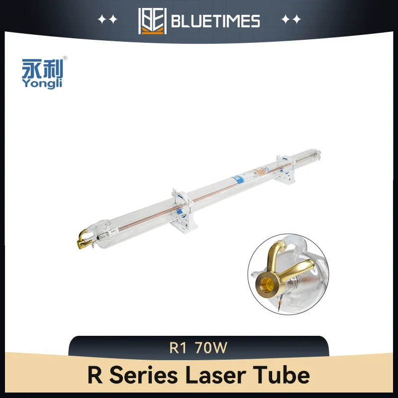 BLUETIMES R1 70W CO2 Metal Glass Laser Tube for CO2 Laser Engraving Cutting Machine