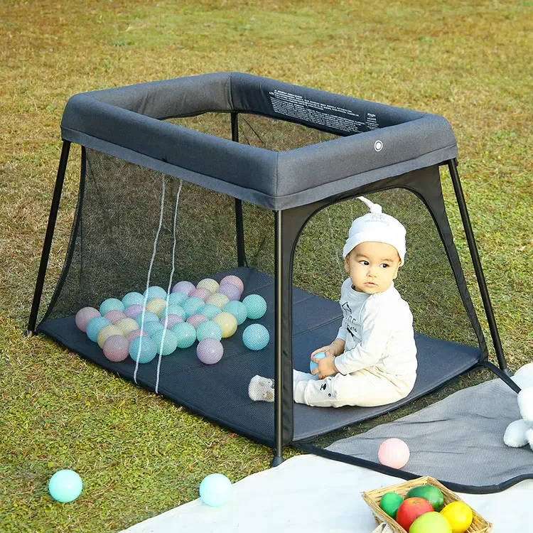 Outdoor Mini Folding Safety Infant Portable Playyards Baby Sleeping Bedside Bassinet Foldable Playpens Bed Cot Travel Baby Crib