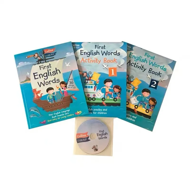 

3 Books/set First English Words Children's English Picture Book Illustrated Dictionary Book Activity Workbook