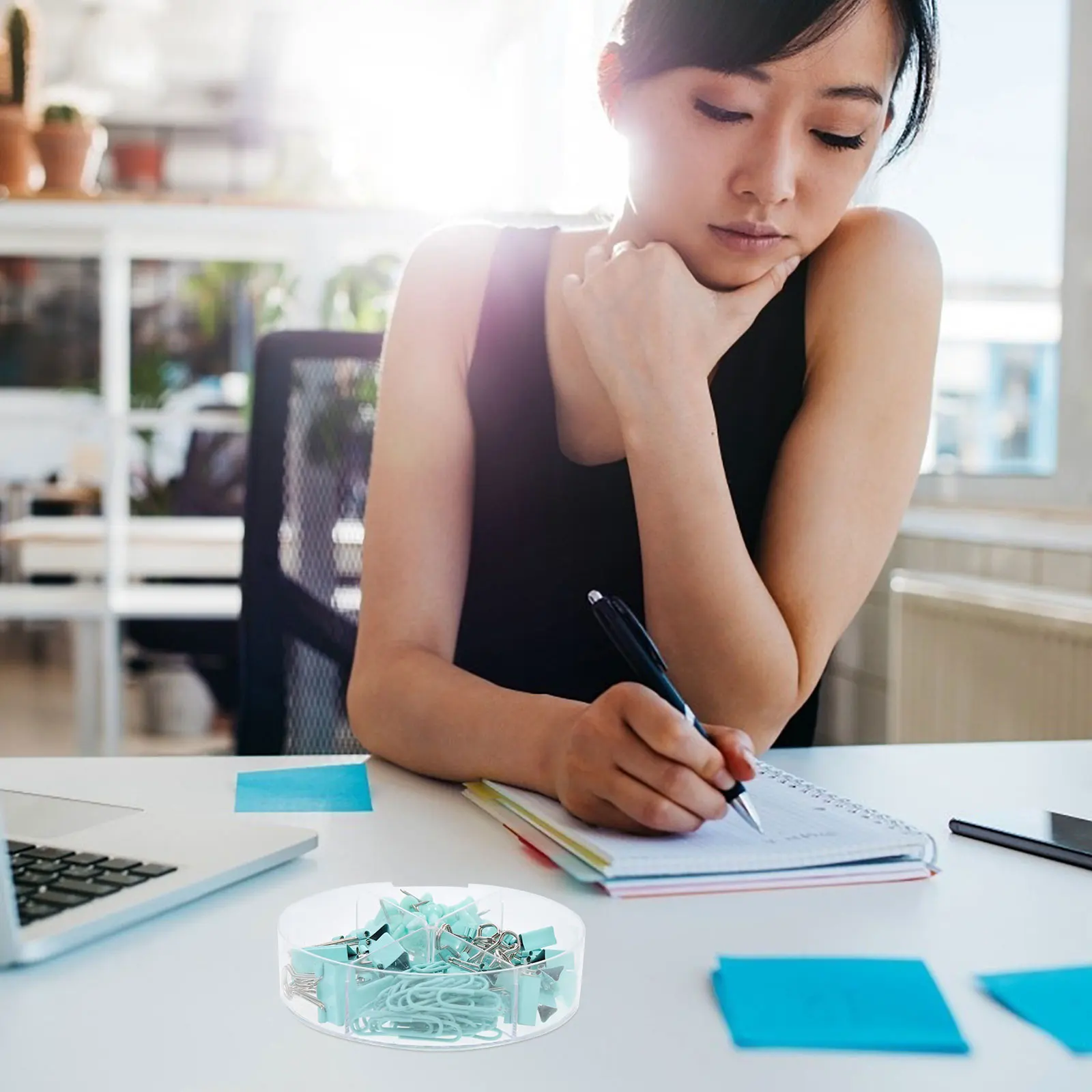 1 Set Office Paper Clips Iron Thumb Tacks Multi-Functional Binder Clips Portable Sorting Supplies Gold Bulletin Board Tool Kit