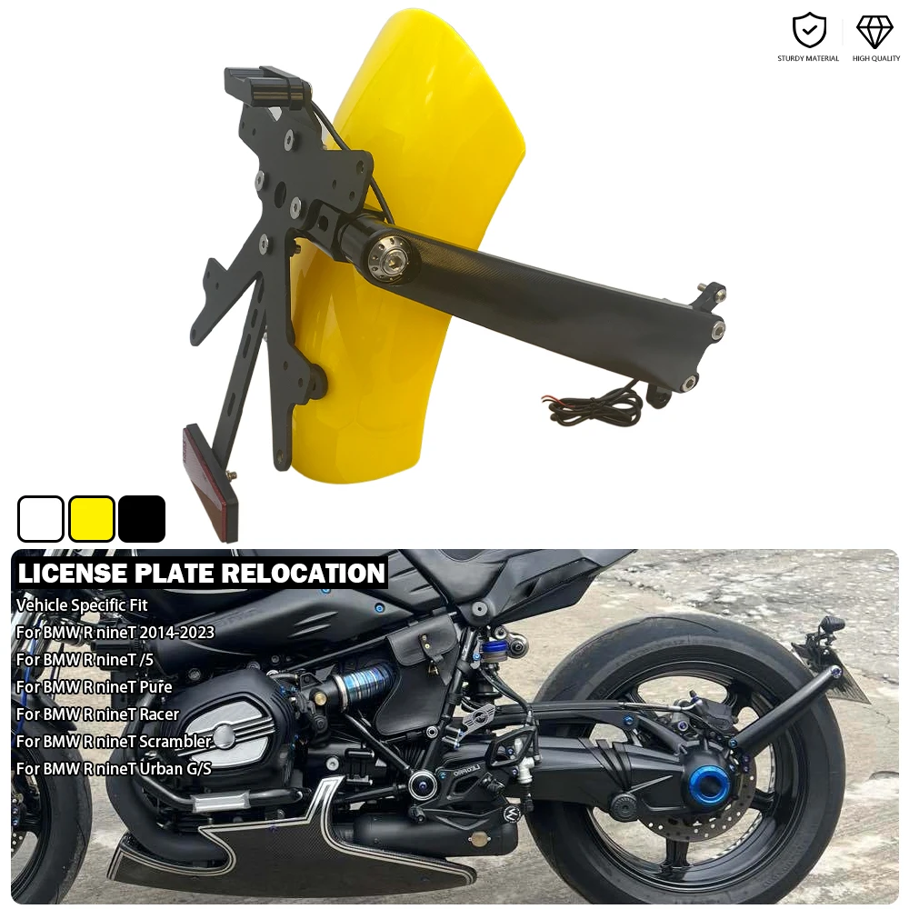 Kit de reubicación de placa de matrícula de soporte de pantalla LED de guardabarros trasero para BMW R Nine T Scrambler R9T Pure Racer Urban RnineT