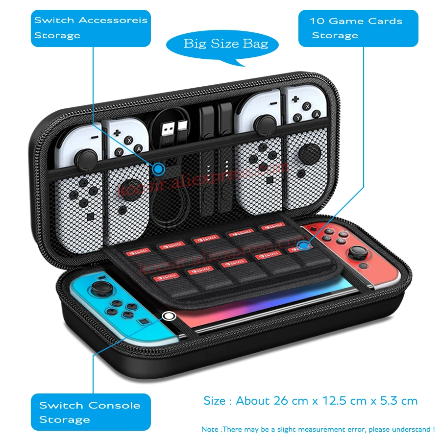 Nintend switch Portable Hand Storage Bag NintendoSwitch Console EVA Carry Case Protective Shell for Nintendo Switch Accessories