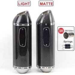 Universal Motorcycle Exhaust Silenciador, Fibra de Carbono Motocross, Escape Moto, DB Killer, Yamaha R6, TMAX530, NMAX, PCX, Z900, MT07, 51 milímetros
