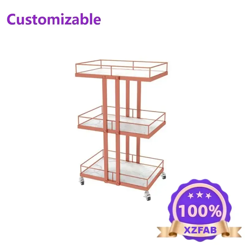 Factory Direct 2026 Nordic Mobile Trolley Storage Rack with Wheel Storage Basket Rack Toilet Floor Rack Multi-layer Trolley Cart