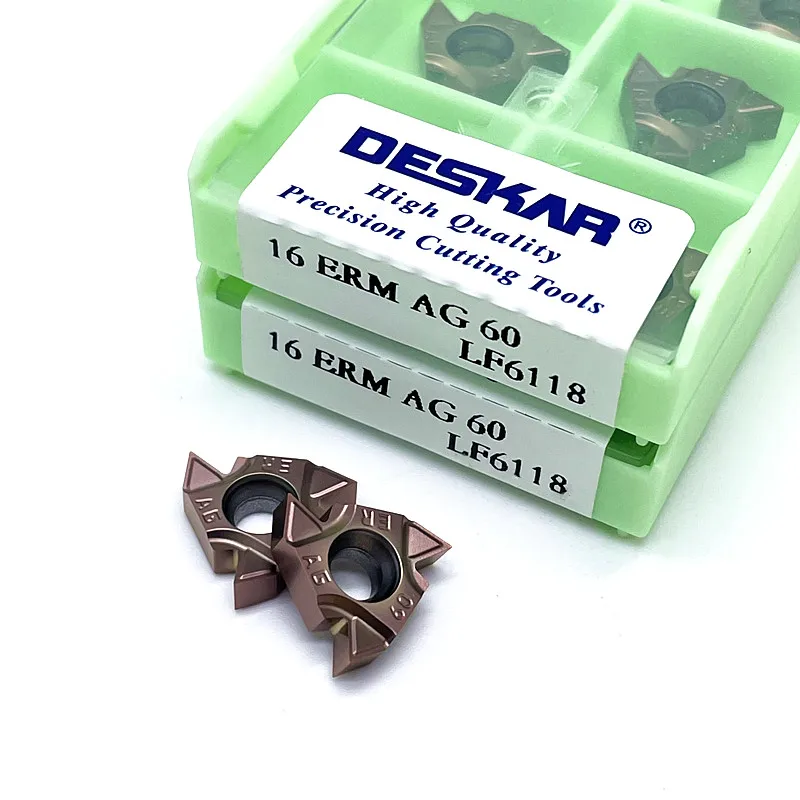 DESKAR 16ERM 16IRM 11W 14W AG55 AG60 LF6018 LF6118 Indexable เกลียวคาร์ไบด์เครื่องกลึง CNC เครื่องตัดสำหรับสแตนเลสเหล็ก
