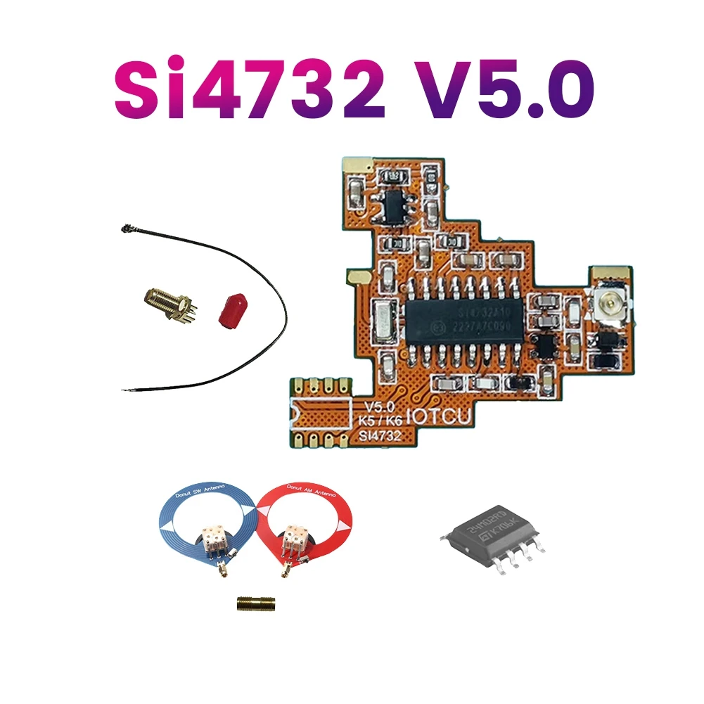 SI4732 V5.0 FPC Modification Module&2M Chip Kit for Quansheng UV K5 K6 HF Shortwave Full Band/Single Sideband Reception